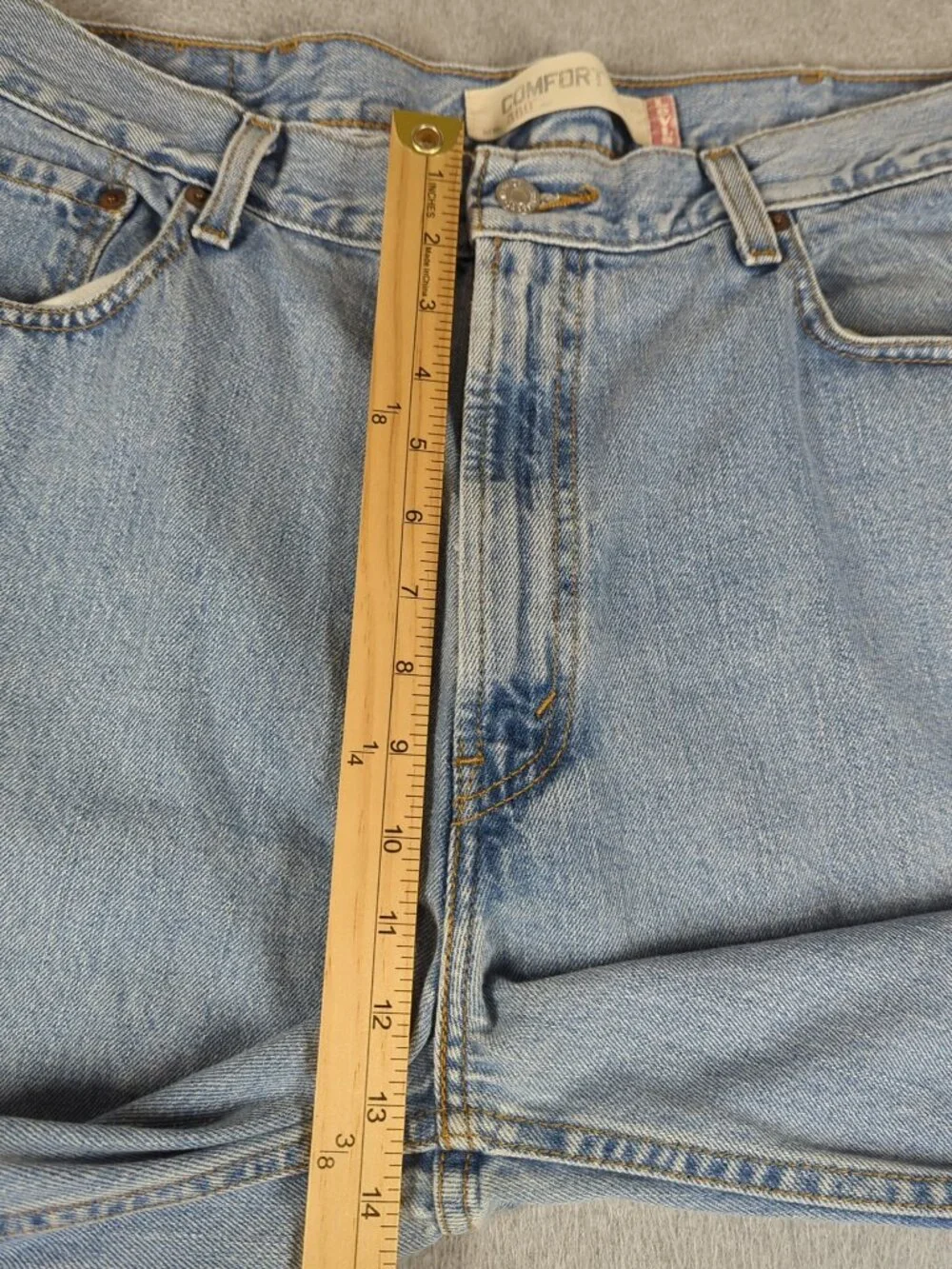 Levi's 560 Jeans Men's 38x30 Blue Comfort Fit Tapered Leg Baggy Faded